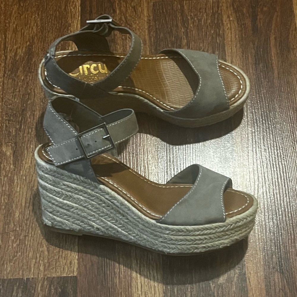 Sam Edelman Espadrilles Gray Sandals Size 7.5 - Picture 4 of 5